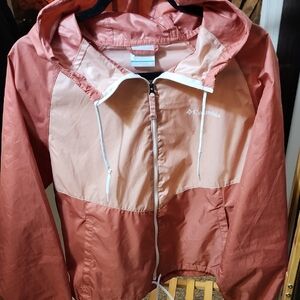 Columbia Pink and Beige Hooded Jacket